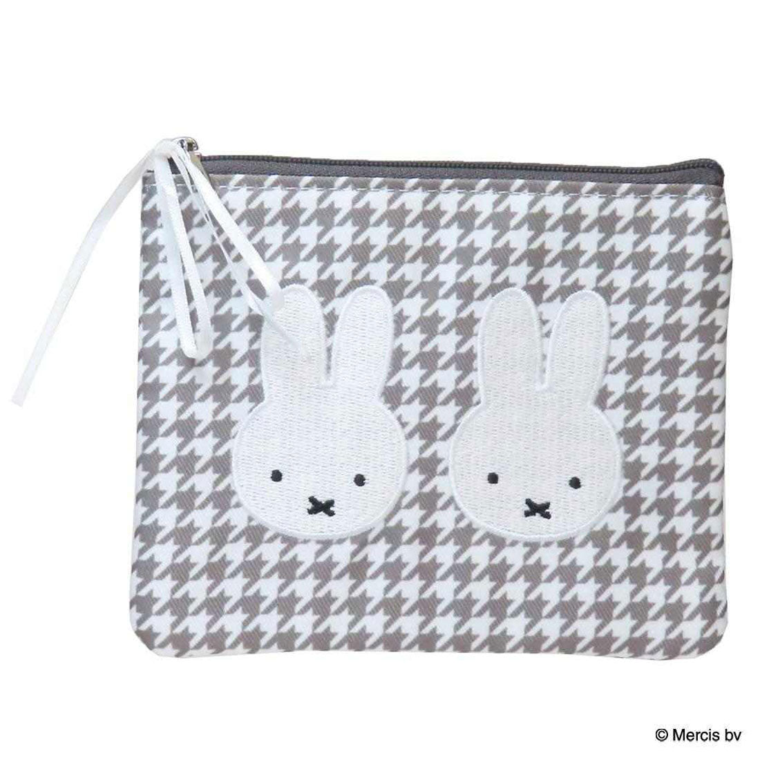 シネマコレクション cinemacollection ミッフィー 平ポーチ ミニフラットポーチ Chidori＆Monotone 千鳥格子 ディックブルーナ エフエービージャパン 小物入れ 絵本キャラクター グッズ 他