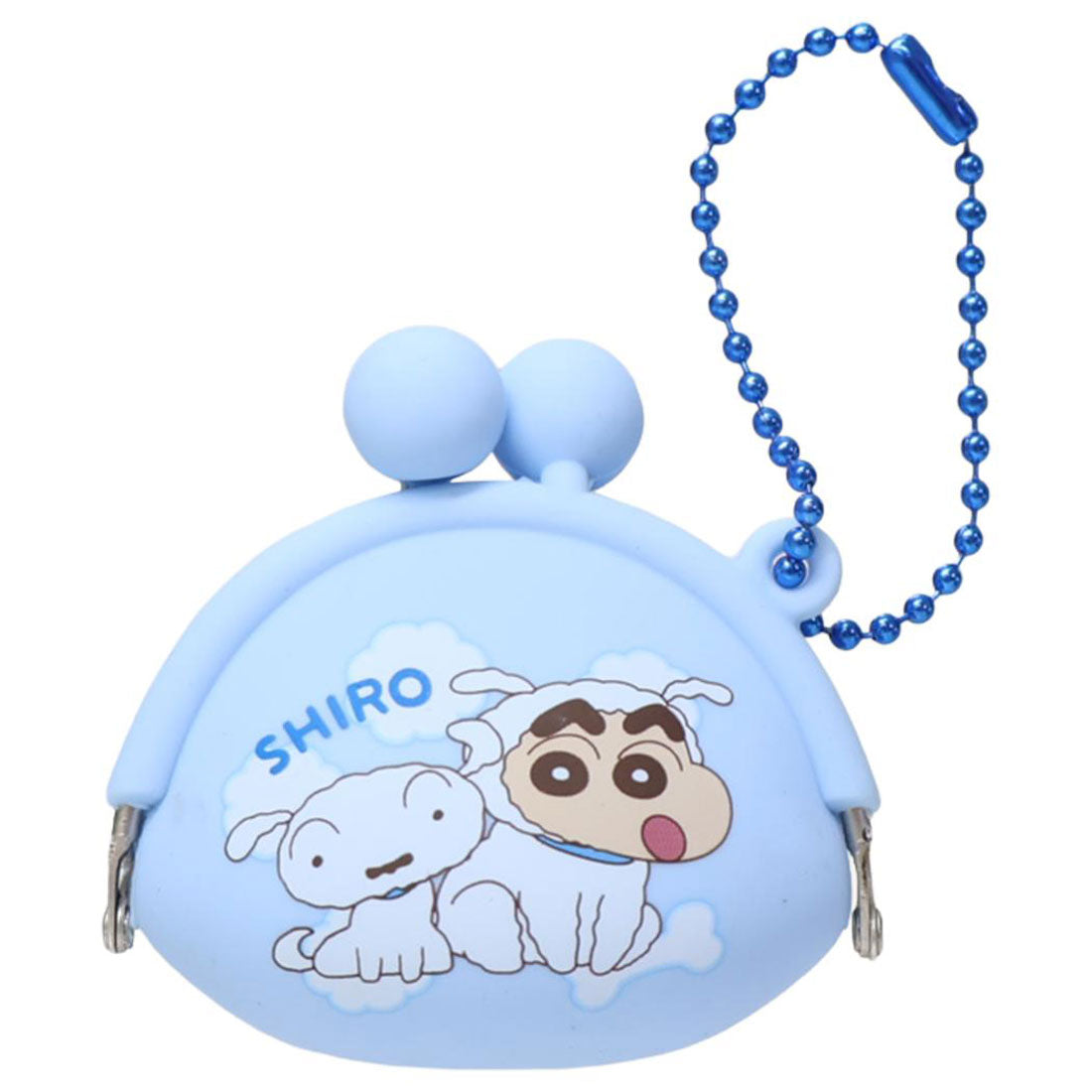 シネマコレクション cinemacollection クレヨンしんちゃん 小銭入れ シリコンミニがまぐちポーチ シロ ティーズファクトリー 小物入れ アニメキャラクター グッズ ブルー