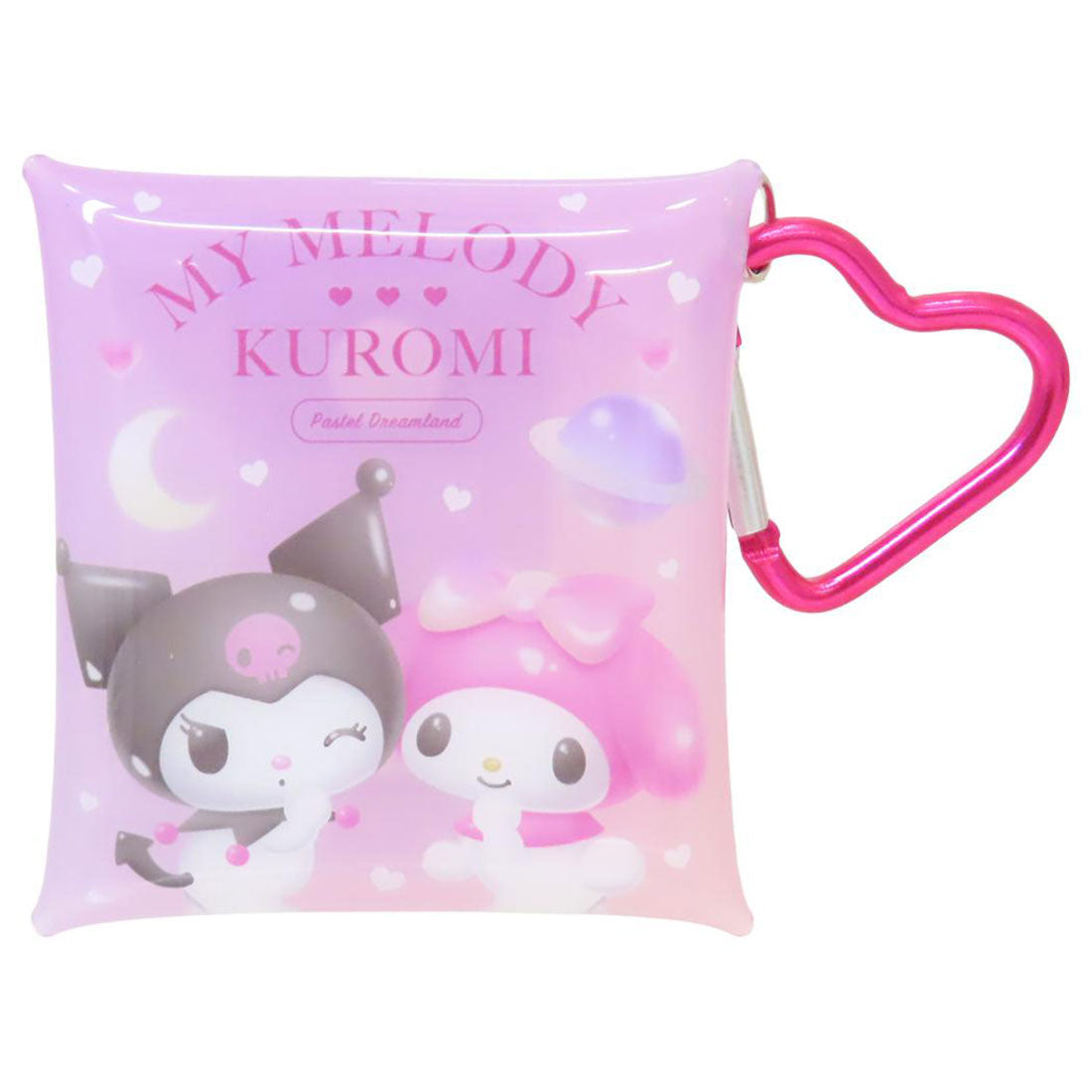 シネマコレクション cinemacollection マイメロディ＆クロミ ミニポーチ ハートカラビナクリアマルチケースSS  PU サンリオ マリモクラフト 小物入れ 日本製 キャラクター グッズ 他
