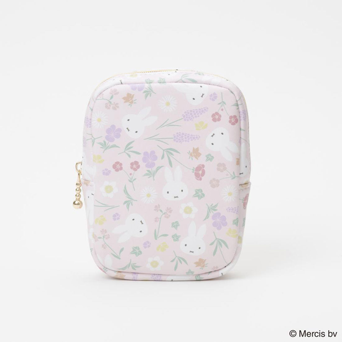 シネマコレクション cinemacollection ミッフィー コスメポーチ MIFFY Floral pattern 縦型スクエアポーチ ピンク ディックブルーナ エフエービージャパン 小物入れ メイクポーチ 絵本キャラクター グッズ 他