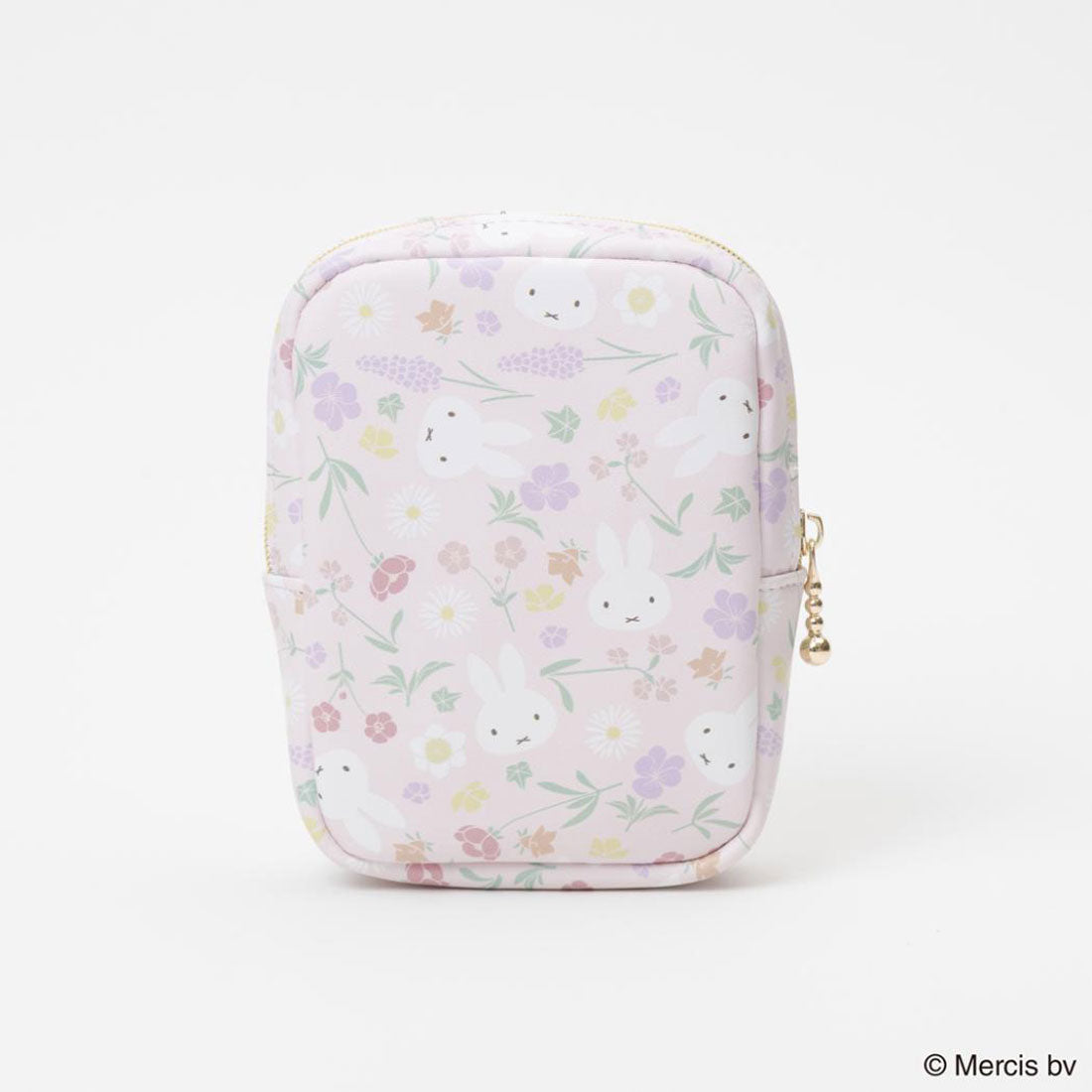 シネマコレクション cinemacollection ミッフィー コスメポーチ MIFFY Floral pattern 縦型スクエアポーチ ピンク ディックブルーナ エフエービージャパン 小物入れ メイクポーチ 絵本キャラクター グッズ 他