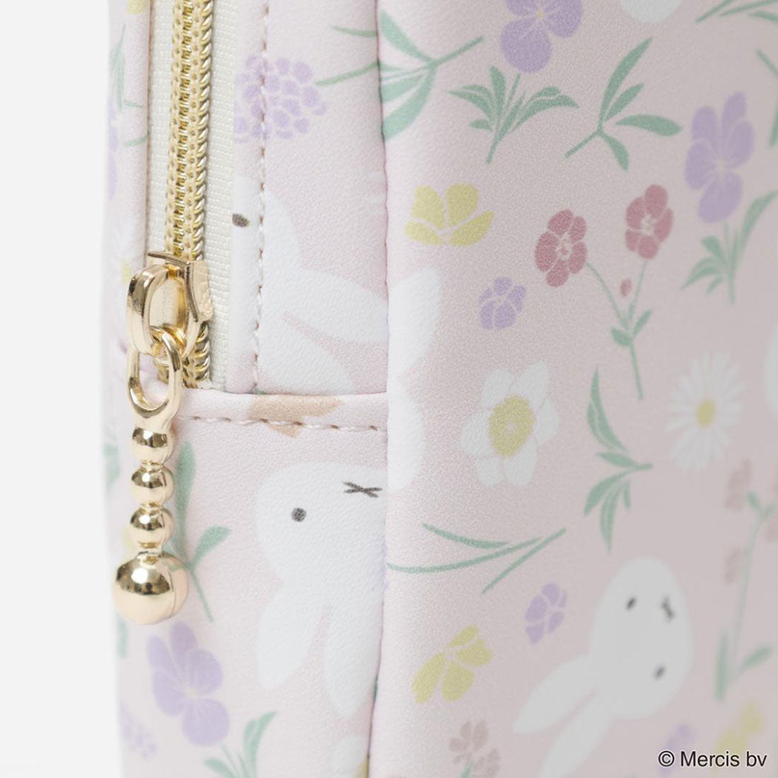 シネマコレクション cinemacollection ミッフィー コスメポーチ MIFFY Floral pattern 縦型スクエアポーチ ピンク ディックブルーナ エフエービージャパン 小物入れ メイクポーチ 絵本キャラクター グッズ 他