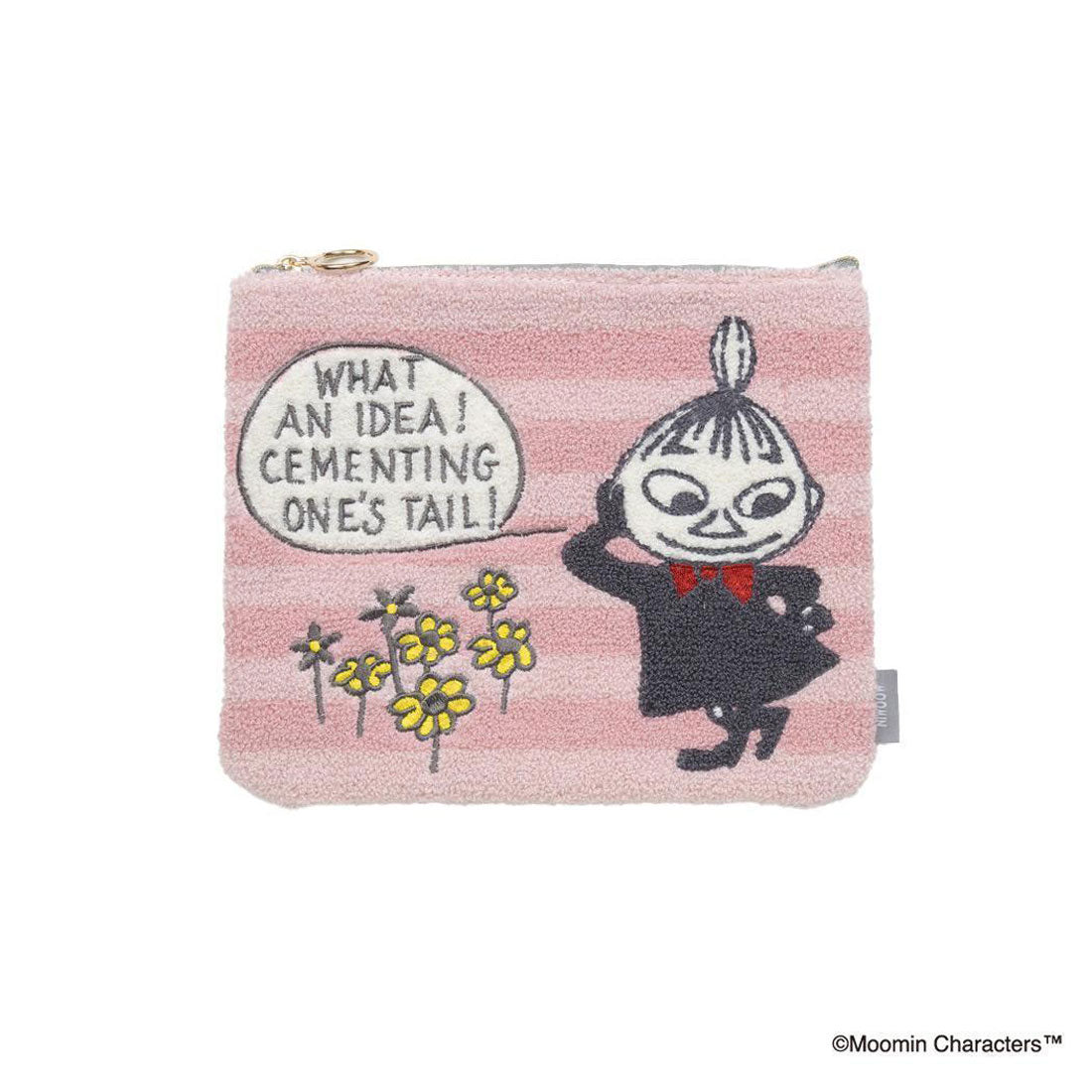 シネマコレクション cinemacollection ムーミン コスメポーチ MOOMIN サガラ刺繍フラットポーチ リトルミイ ピンク 北欧 エフエービージャパン 小物入れ かわいい キャラクター グッズ 他