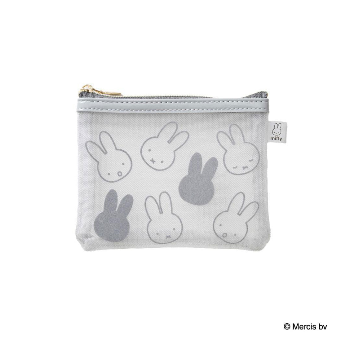 シネマコレクション cinemacollection ミッフィー 平ポーチ MIFFY FLOCKY ミニフラットポーチ グレー ディックブルーナ エフエービージャパン 小物入れ 絵本キャラクター グッズ 他