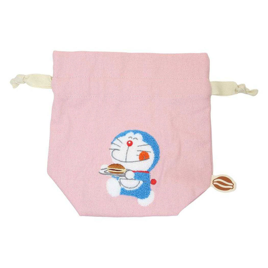 シネマコレクション cinemacollection ドラえもん 巾着袋 相良刺繍巾着 ピンク 藤子F不二雄 アイアップ きんちゃくポーチ 小物入れ サガラ刺繍 アニメキャラクター グッズ 他