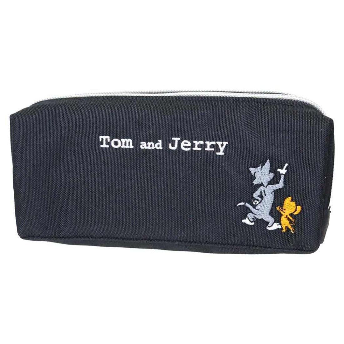 シネマコレクション cinemacollection トムとジェリー ペンケース 刺繍Wファスナーポーチ ブラック ワーナーブラザース ラビット 他