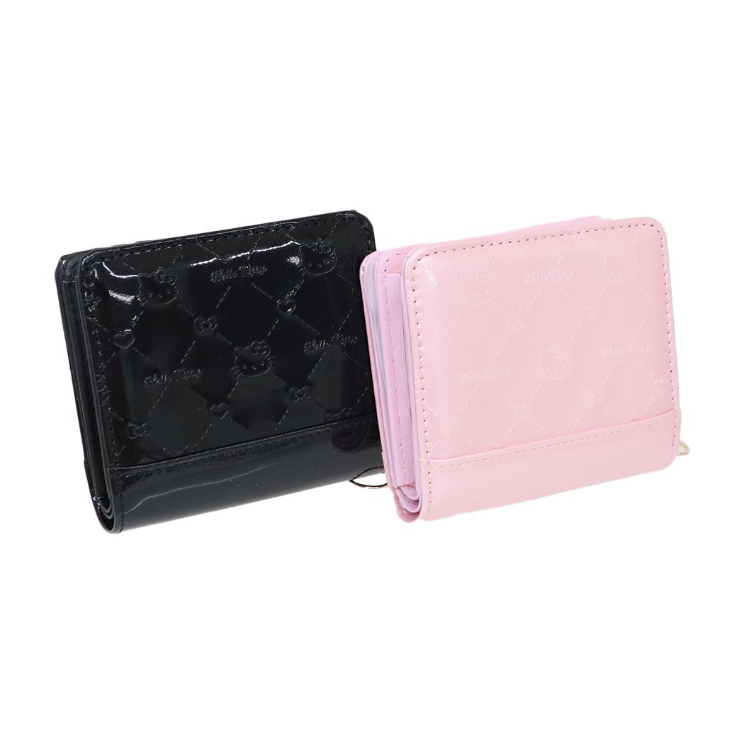 シネマコレクション cinemacollection ハローキティ 財布 ハートプレート2つ折りミニ財布 ブラック サンリオ ラビット ブラック