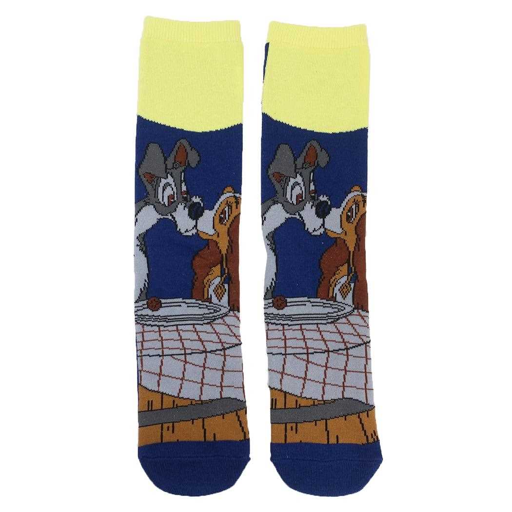 Cinema Collection cinemacollection Lady and the Tramp Women's Socks Ladies High Socks Kiss Disney Small Planet Calax Girls Character Goods