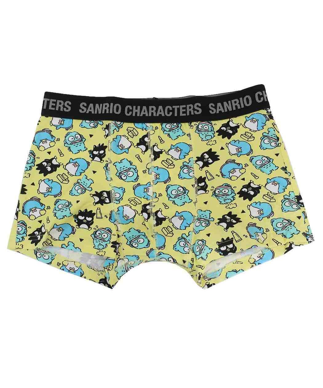 シネマコレクション cinemacollection サンリオキャラクターズ 男性用下着 ボクサーブリーフ バックステージ YE イエロー サンリオ スモールプラネット バッドばつ丸 ハンギョドン タキシードサム 【返品不可商品】,Lサイズ
