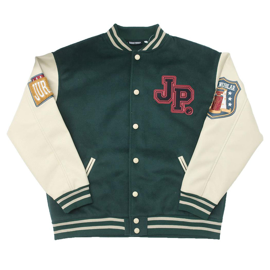 シネマコレクション cinemacollection ジュラシックワールド アウター メンズ スタジャン ジュラシックグリーン 3L 恐竜 丸眞 プレゼント スカジャン 映画キャラクター グッズ グリーン