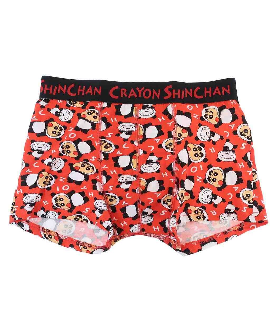 シネマコレクション cinemacollection クレヨンしんちゃん[男性用下着]ボクサーブリーフ パンダ RD 【返品不可商品】,Lサイズ