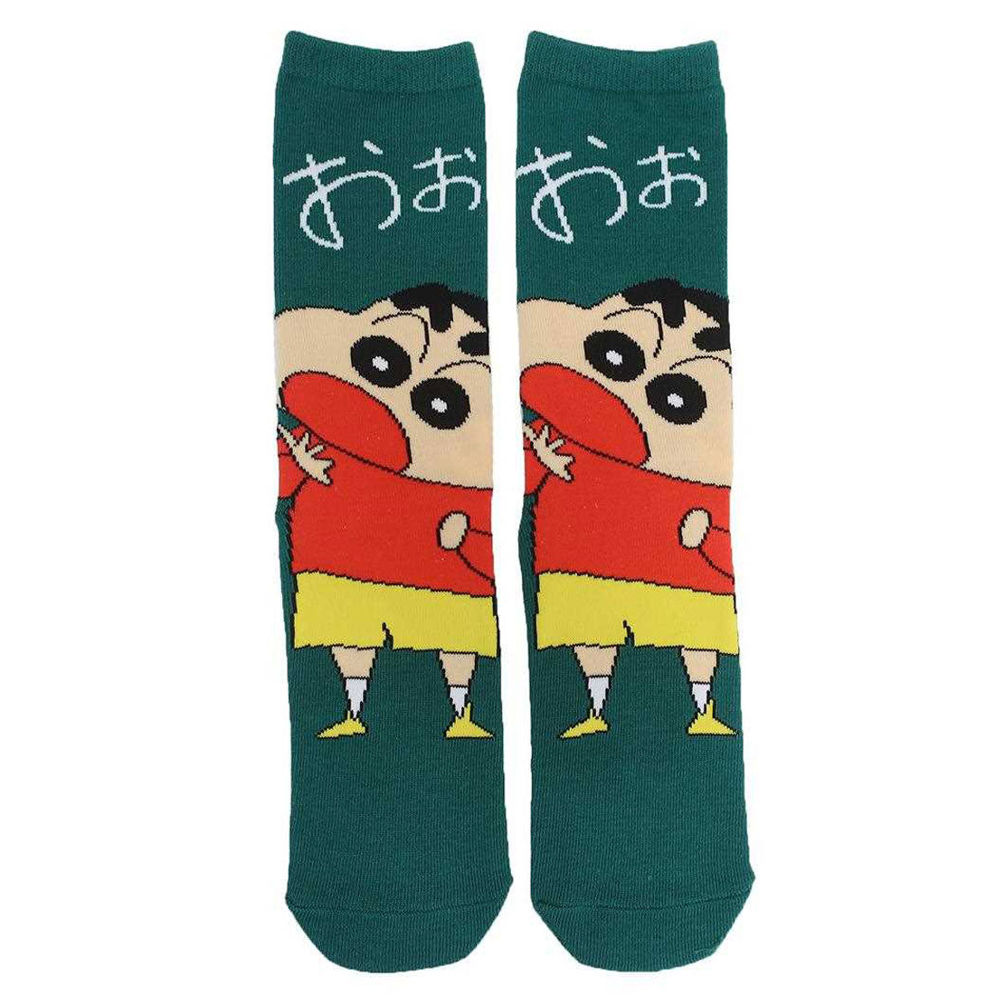 シネマコレクション cinemacollection クレヨンしんちゃん 女性用靴下 レディースハイソックス おぉ スモールプラネット キャラックス 女の子 アニメキャラクター グッズ グリーン