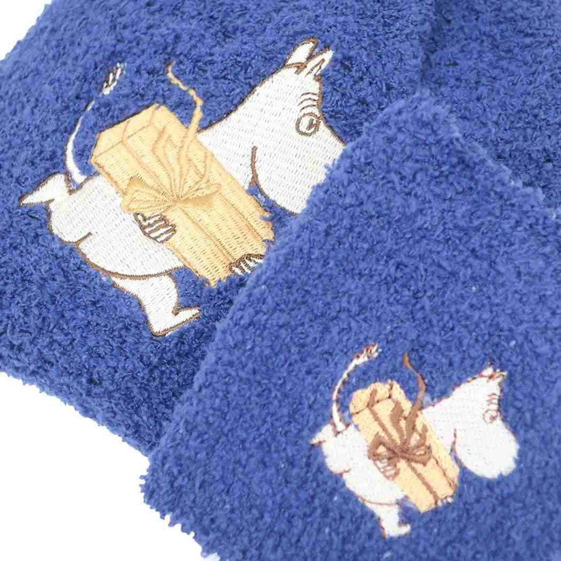 シネマコレクション cinemacollection ムーミン もこもこソックス もこもこ靴下in巾着 プレゼント NV 北欧 スモールプラネット ウォーマー雑貨 プレゼント キャラクター グッズ ブルー