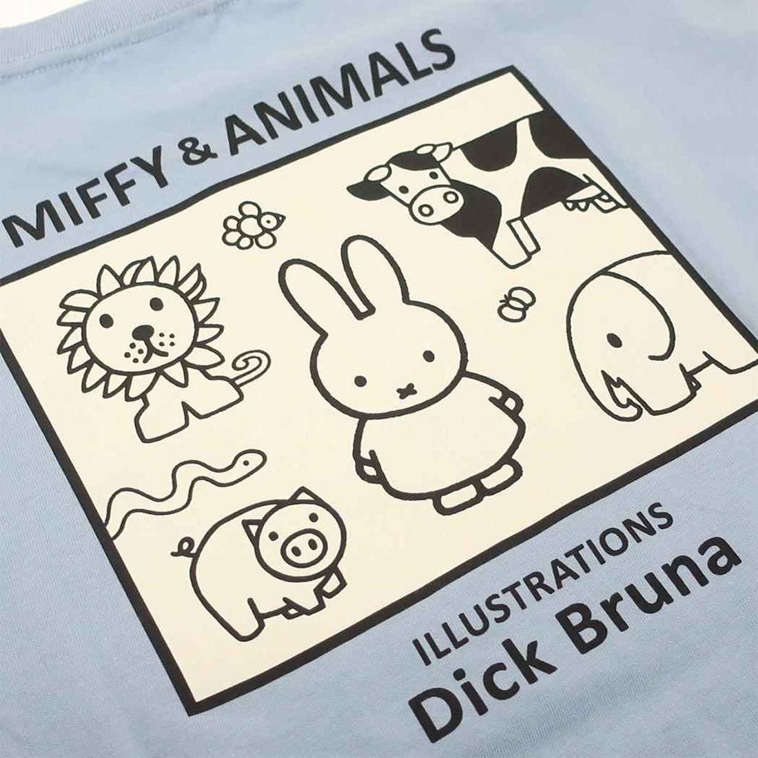 シネマコレクション cinemacollection ミッフィー Tシャツ MIFFY ＆ ANIMALS Lサイズ ディックブルーナ ワタナベ ファッション 絵本キャラクター グッズ ブルー