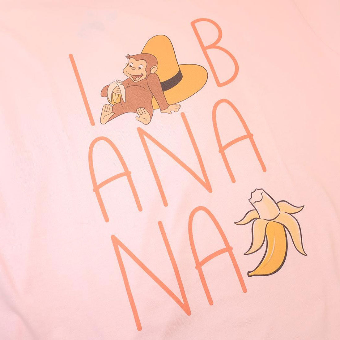 シネマコレクション cinemacollection おさるのジョージ Tシャツ T-SHIRTS バナナ Lサイズ スモールプラネット 半袖 コレクション雑貨 プレゼント 絵本キャラクター グッズ ピンク