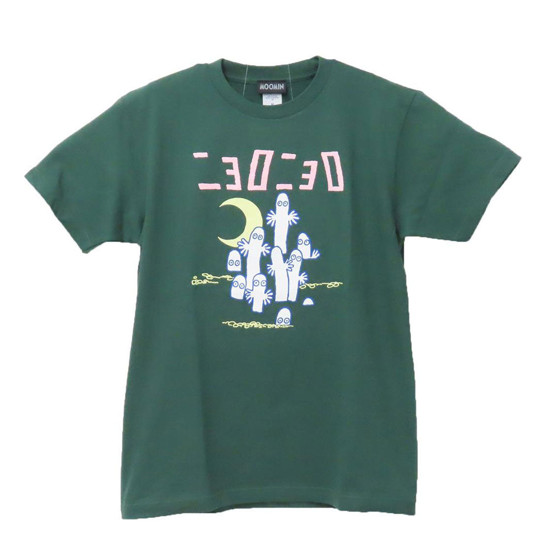 シネマコレクション cinemacollection ムーミン Tシャツ T-SHIRTS ニョロニョロ GN Mサイズ 北欧 ワタナベ 半袖 キャラクター グッズ グリーン