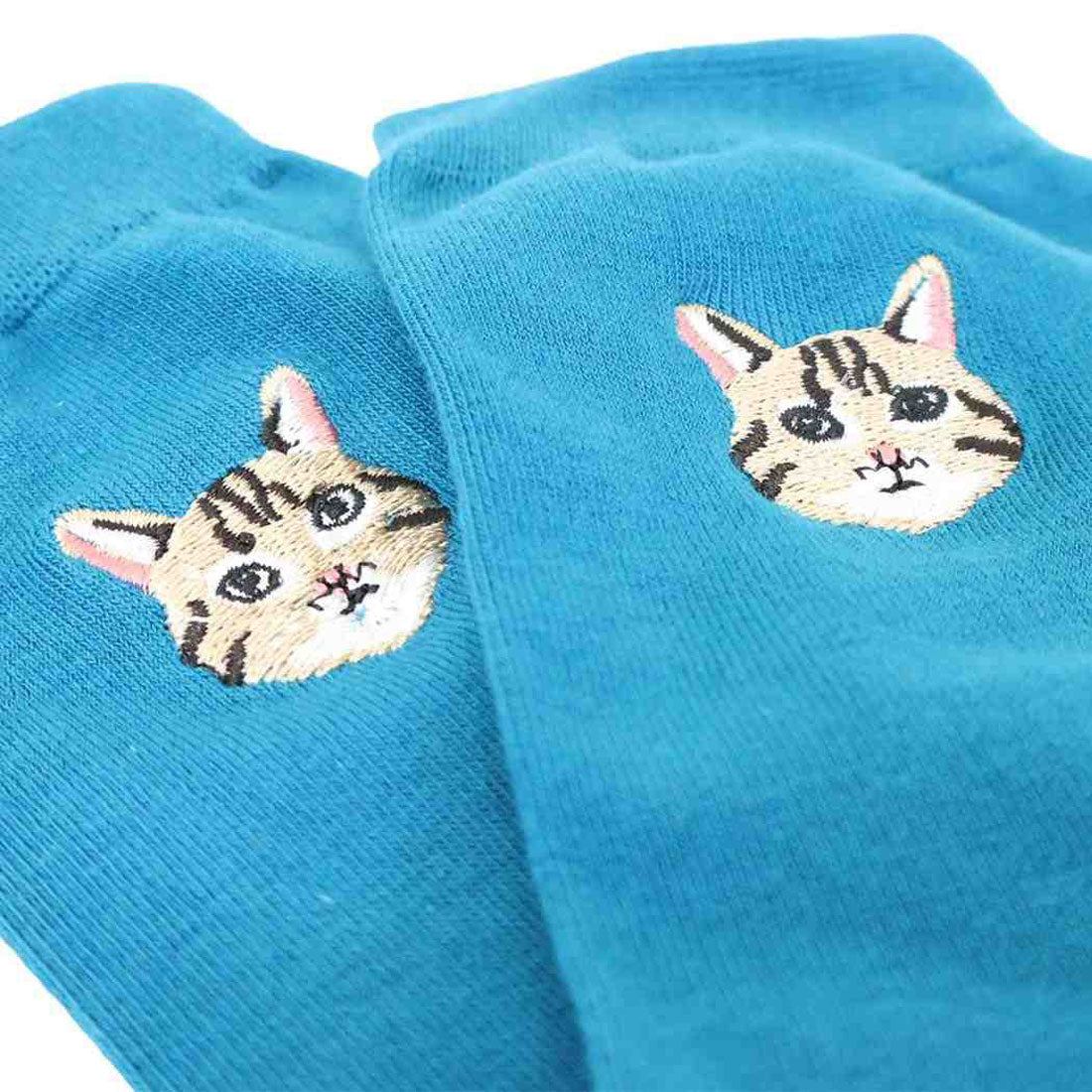 シネマコレクション cinemacollection 女性用靴下 刺繍ソックス ティーグルキャット ねこ フレンズヒル ギフト プレゼント レディースソックス グッズ ブルー