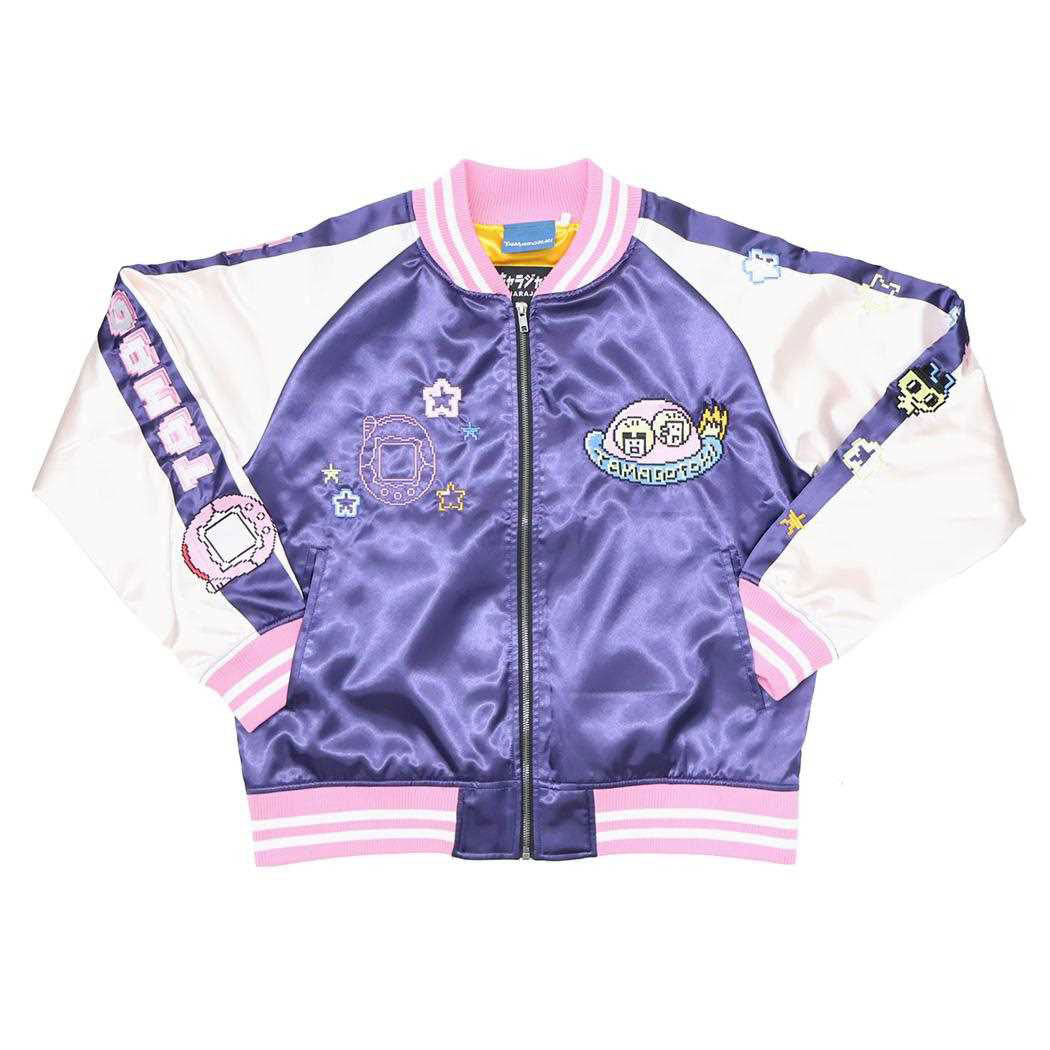 シネマコレクション cinemacollection たまごっち アウター スカジャン Lサイズ ドットたまごっち バンダイ メンズ レディース ユニセックス オーバーサイズ キャラジャン キャラクター グッズ マルチカラー