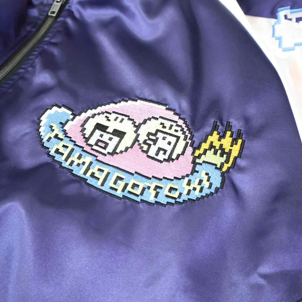 シネマコレクション cinemacollection たまごっち アウター スカジャン Lサイズ ドットたまごっち バンダイ メンズ レディース ユニセックス オーバーサイズ キャラジャン キャラクター グッズ マルチカラー