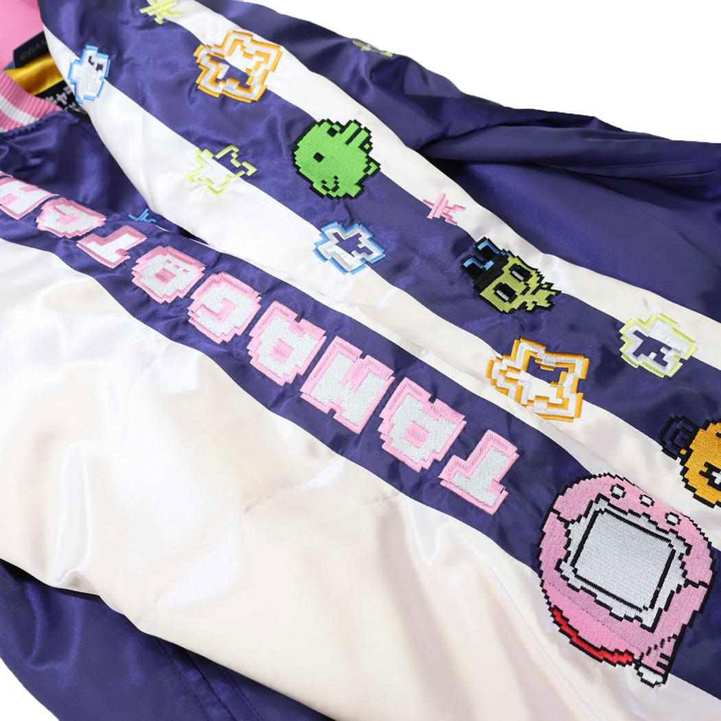 シネマコレクション cinemacollection たまごっち アウター スカジャン Lサイズ ドットたまごっち バンダイ メンズ レディース ユニセックス オーバーサイズ キャラジャン キャラクター グッズ マルチカラー