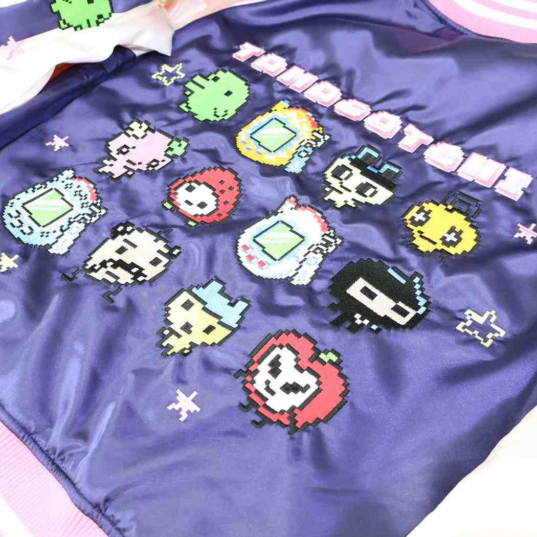 シネマコレクション cinemacollection たまごっち アウター スカジャン Lサイズ ドットたまごっち バンダイ メンズ レディース ユニセックス オーバーサイズ キャラジャン キャラクター グッズ マルチカラー