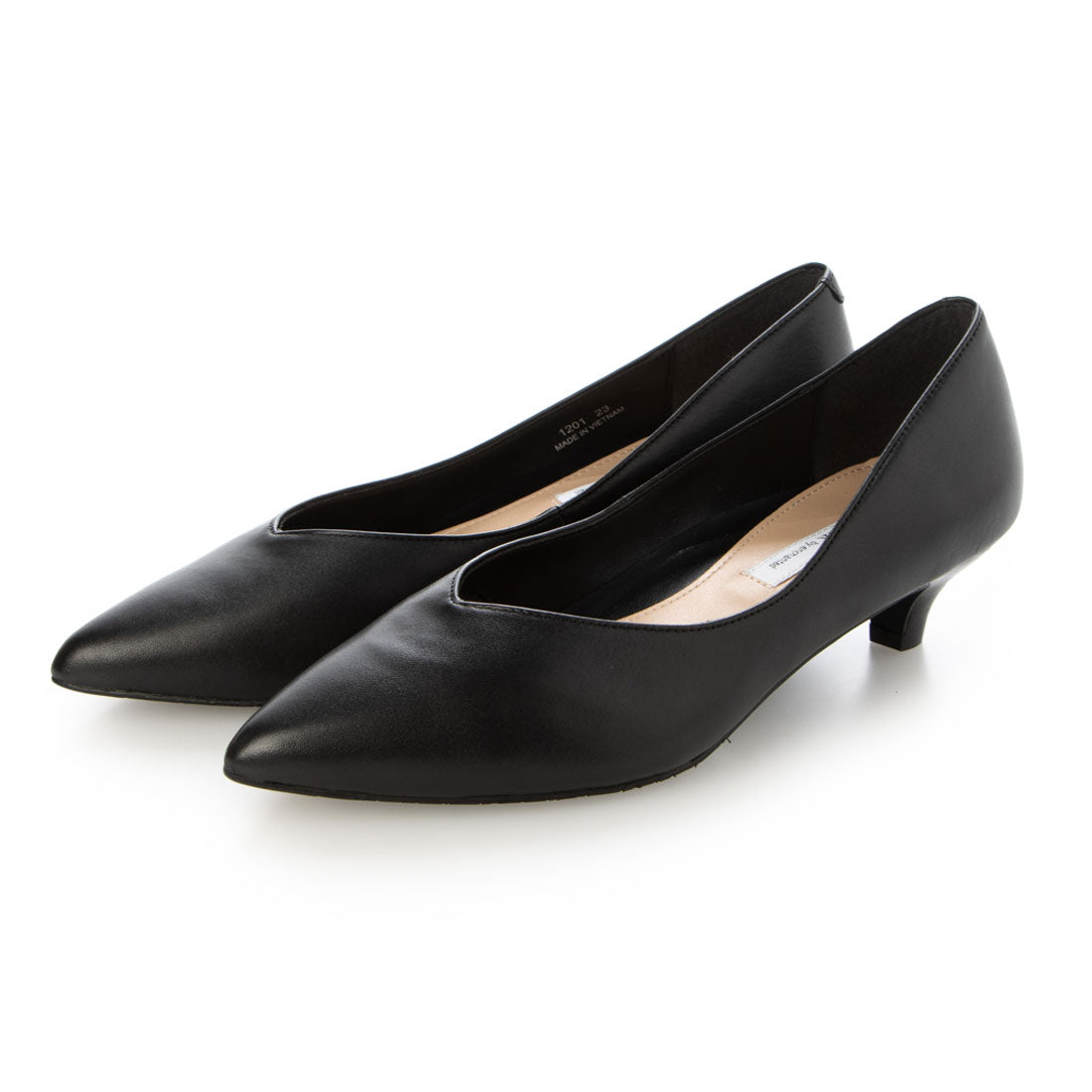ビーインタレスト beinterest 【CHICSLICK by.enchanted シックスリックバイエンチャンテッド】 【3E】 本革Vカットパンプス,ブラック