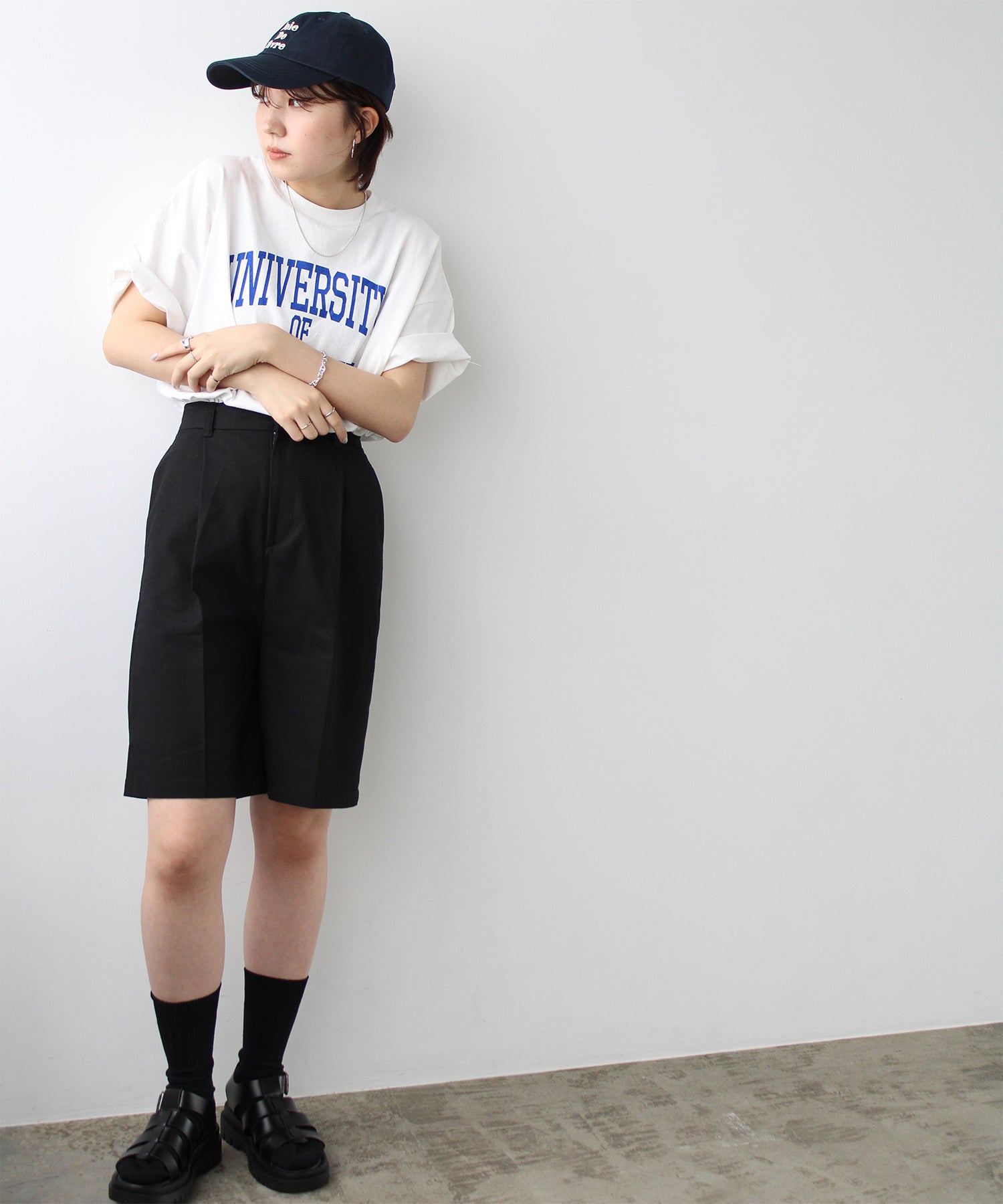 エヌエフ n.f. 三段刺しゅうキャップ