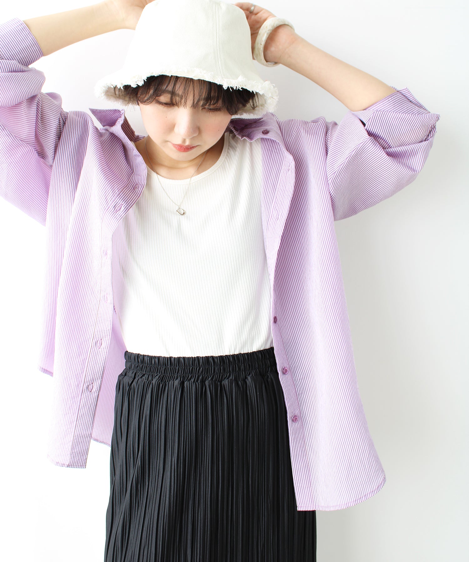 エヌエフ n.f. テレコリブTシャツ
