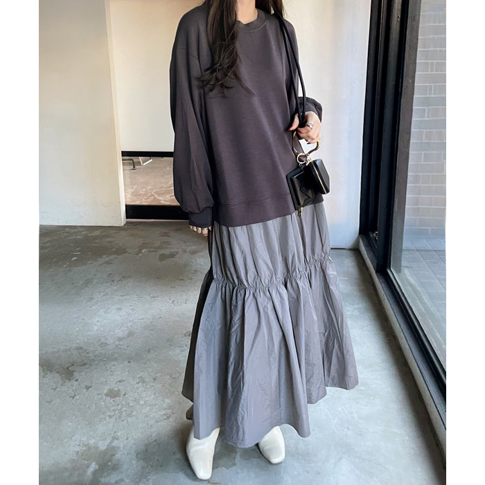 NF n.f. Front and Back 2WAY Sweat Docking Dress