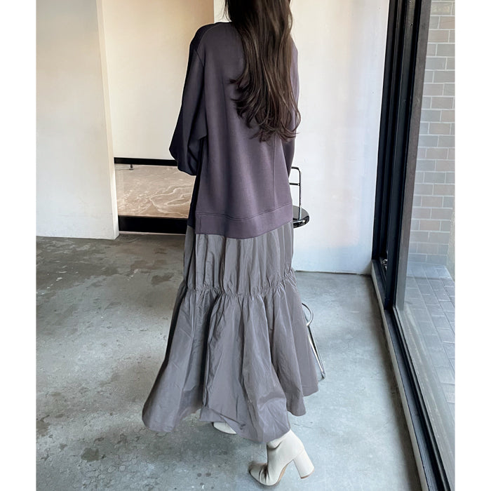 NF n.f. Front and Back 2WAY Sweat Docking Dress