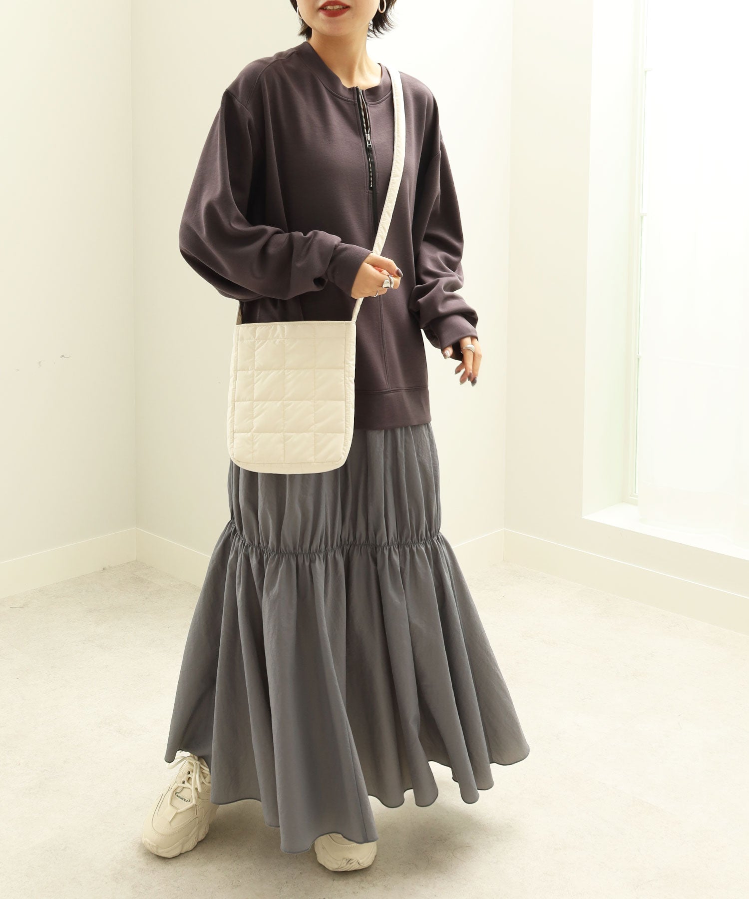 NF n.f. Front and Back 2WAY Sweat Docking Dress