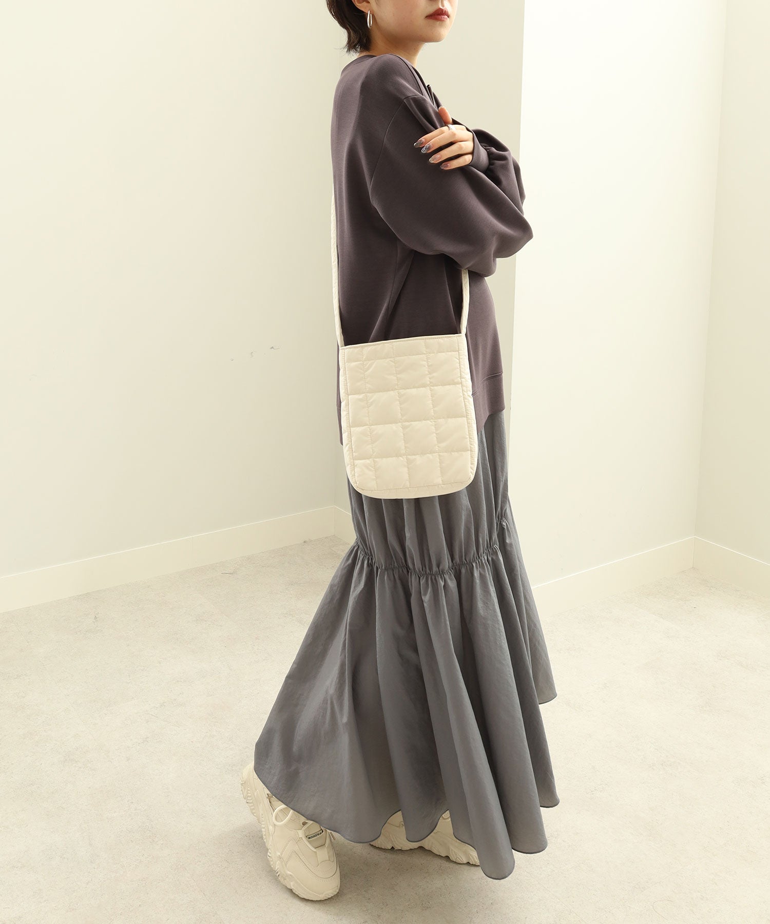NF n.f. Front and Back 2WAY Sweat Docking Dress