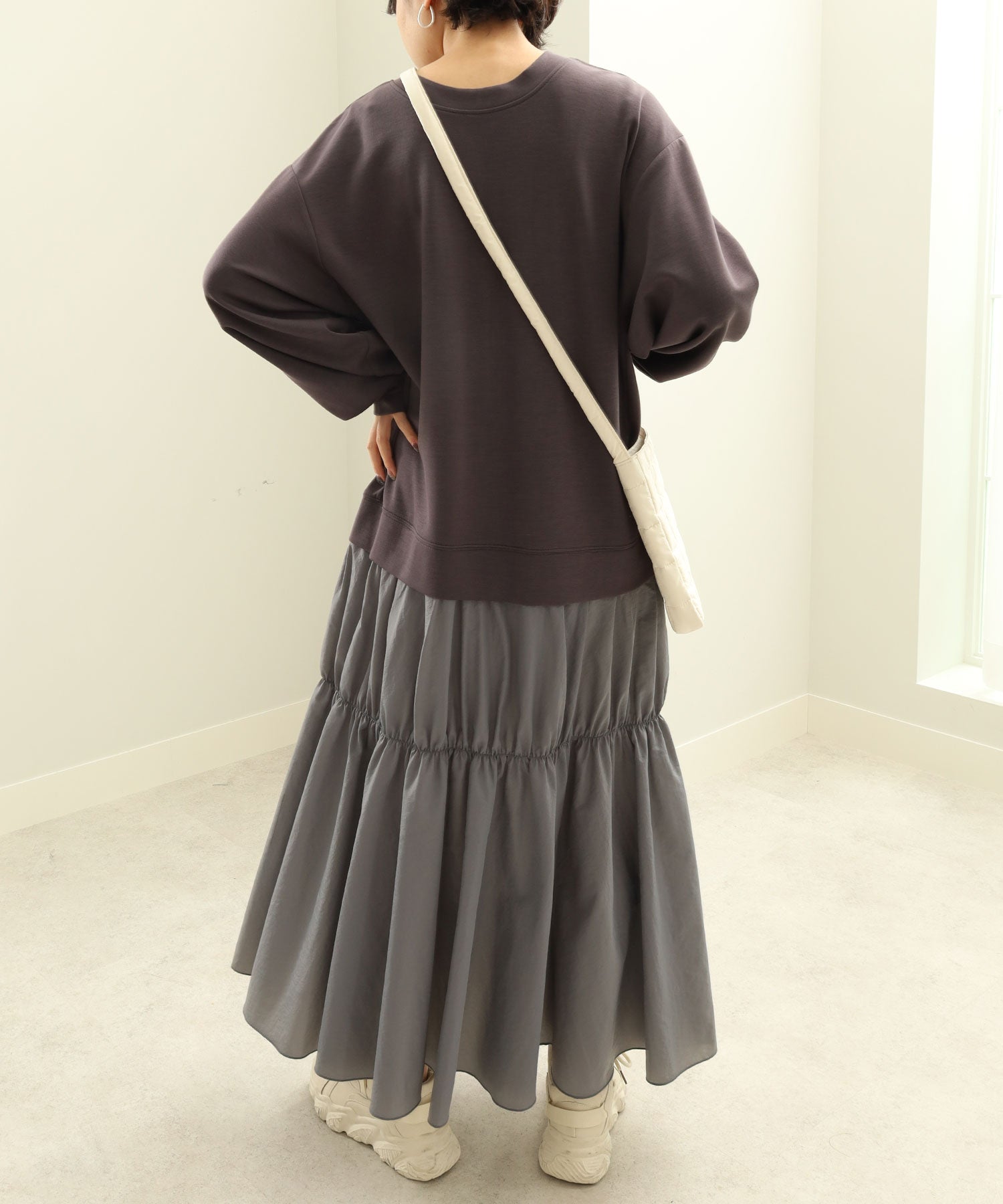NF n.f. Front and Back 2WAY Sweat Docking Dress