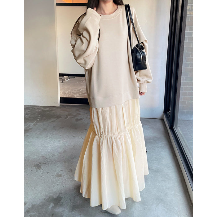 NF n.f. Front and Back 2WAY Sweat Docking Dress