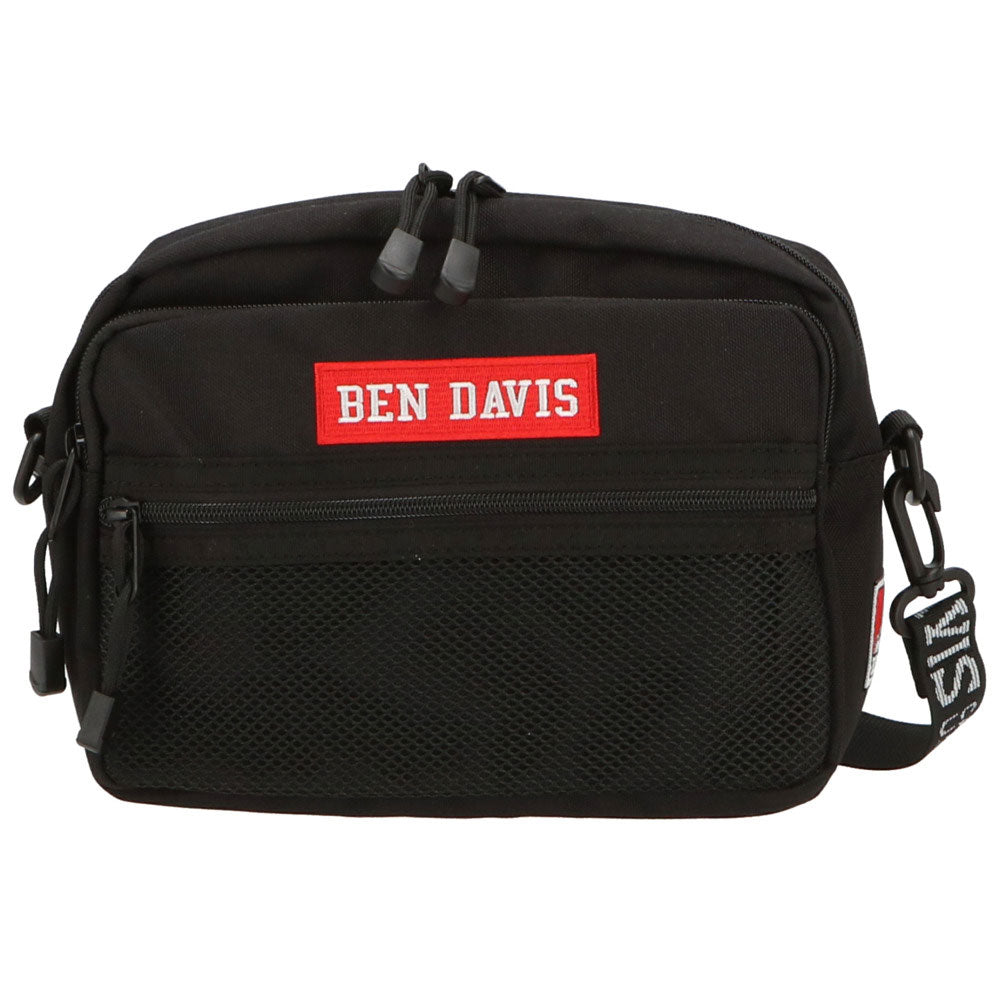 ベンデイビス BEN DAVIS BENDAIVIS ベンデイビス ボックス ロゴテープショルダー,BLACK/RED