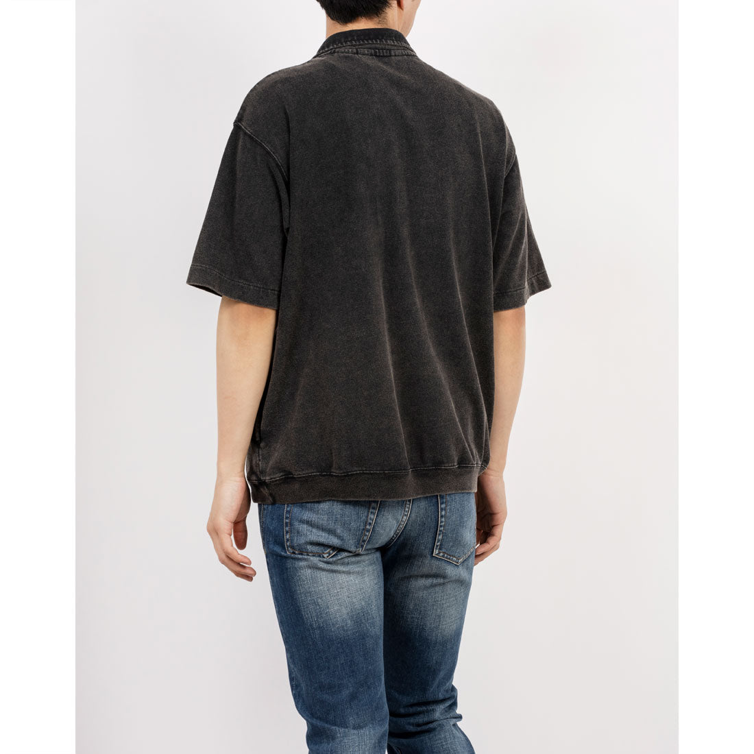 ベンデイビス BEN DAVIS BEN DAVIS ベンデイビス ハーフジップ パウダーブリーチ加工 （ブラック） ブラック