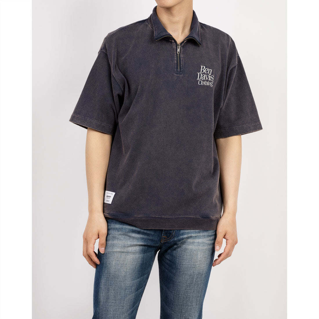 ベンデイビス BEN DAVIS BEN DAVIS ベンデイビス ハーフジップ パウダーブリーチ加工 （ネービー） ネービー