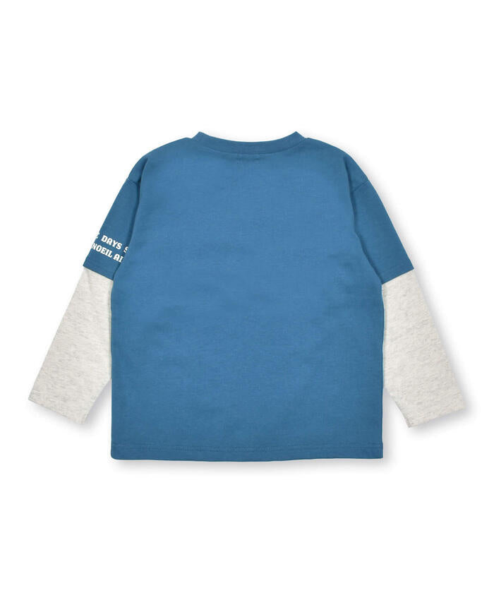 ノイユ エーム ベベ Noeil aime BeBe 重ね着風ポケットTシャツ
