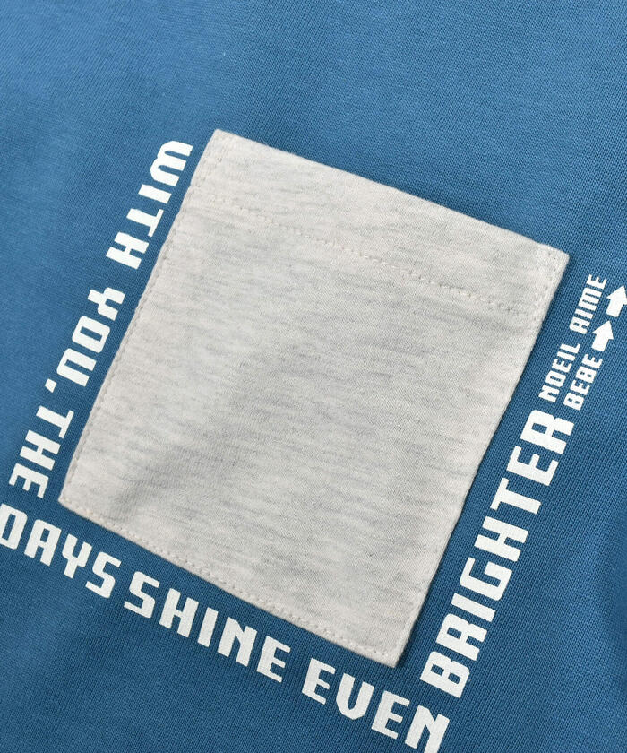 ノイユ エーム ベベ Noeil aime BeBe 重ね着風ポケットTシャツ