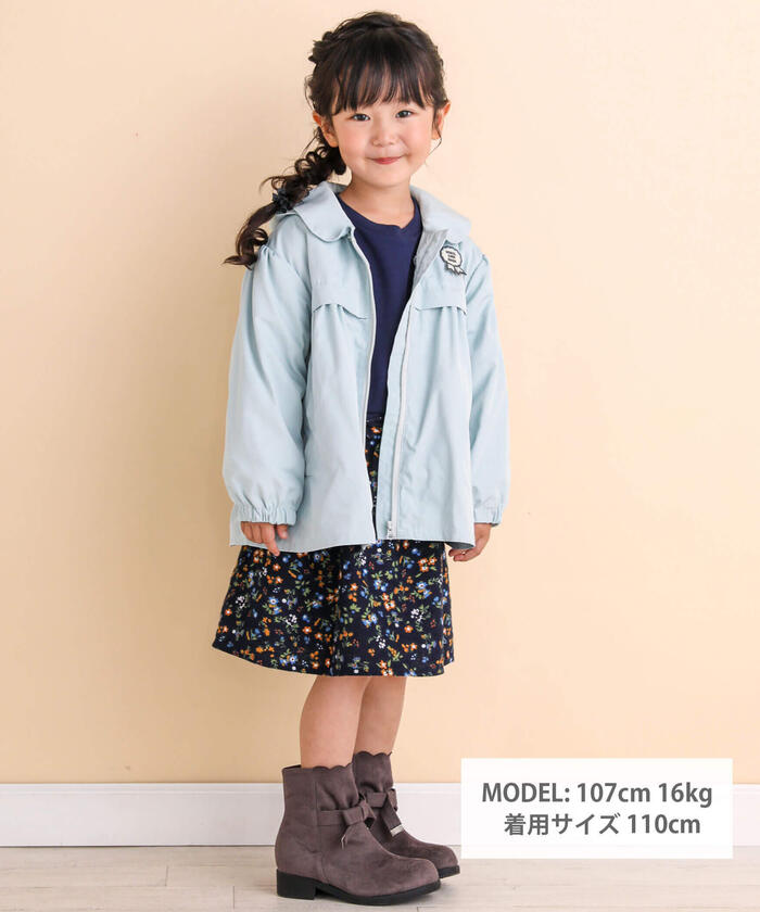 ノイユ エーム ベベ Noeil aime BeBe グログランフリース3WAYジャケット