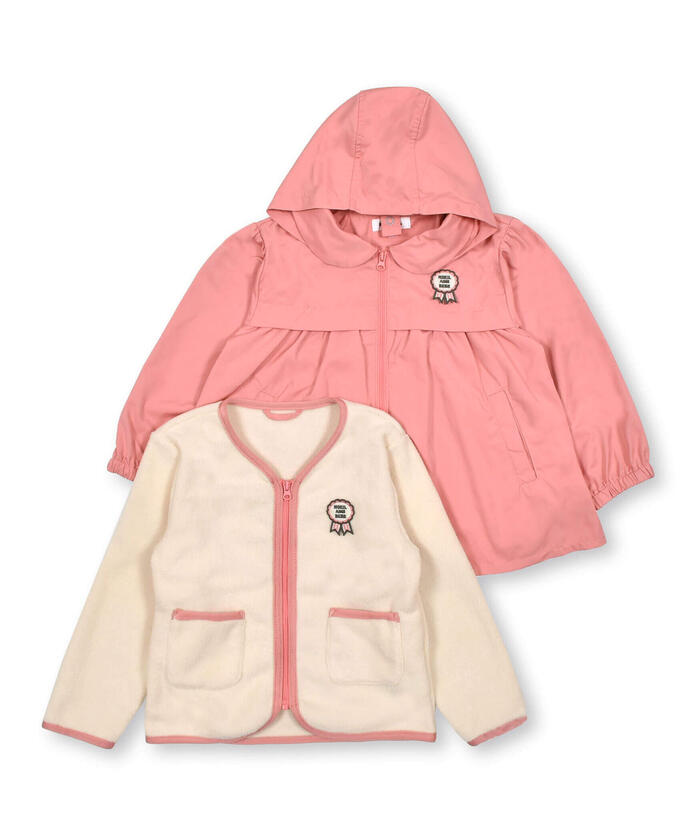 ノイユ エーム ベベ Noeil aime BeBe グログランフリース3WAYジャケット