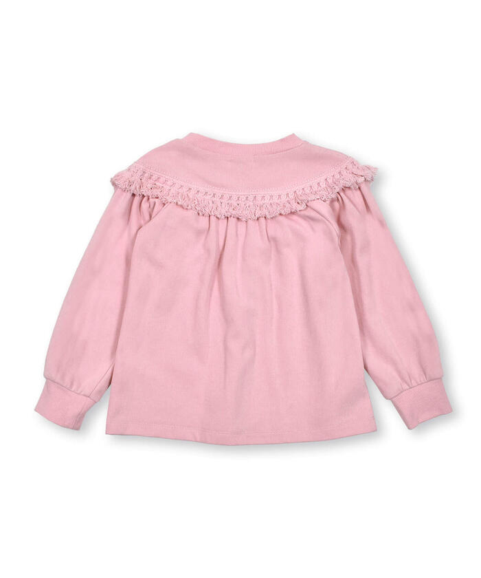 ノイユ エーム ベベ Noeil aime BeBe ダブルフェイスヨークフリンジトレーナー