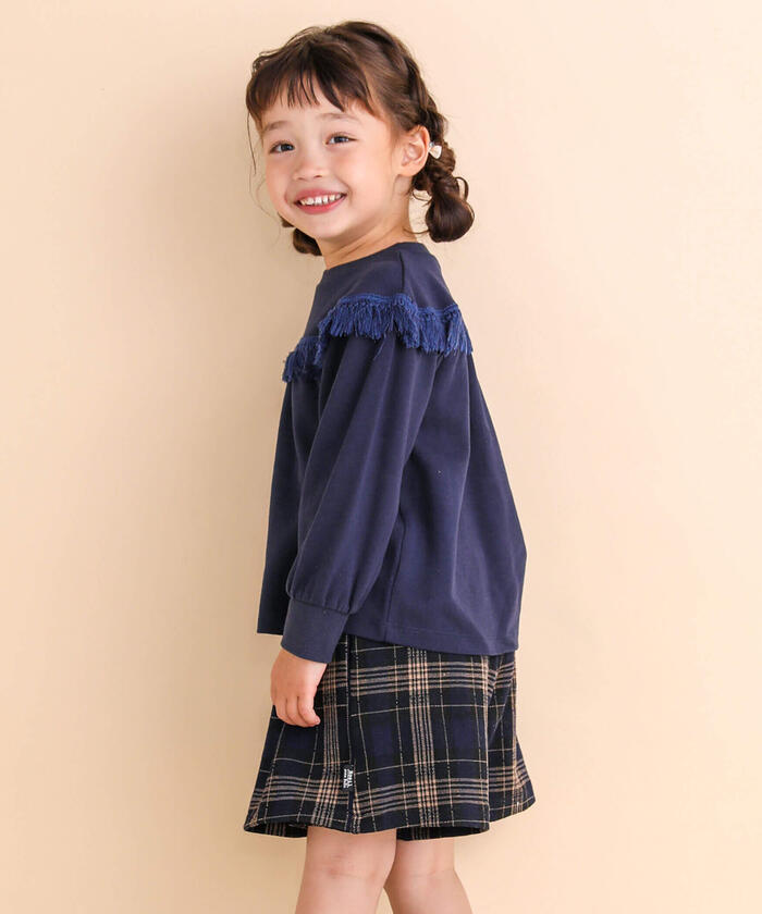 ノイユ エーム ベベ Noeil aime BeBe ボックスプリーツキュロットスカート