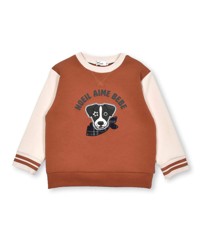 ノイユ エーム ベベ Noeil aime BeBe ダンボールニットDOG刺繍トレーナー