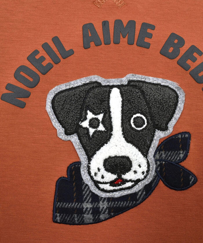 ノイユ エーム ベベ Noeil aime BeBe ダンボールニットDOG刺繍トレーナー
