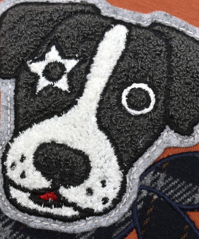 ノイユ エーム ベベ Noeil aime BeBe ダンボールニットDOG刺繍トレーナー
