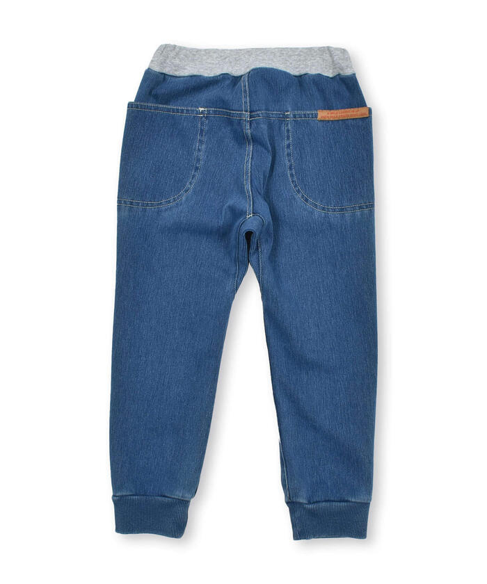 ノイユ エーム ベベ Noeil aime BeBe ニットデニムテーパードパンツ