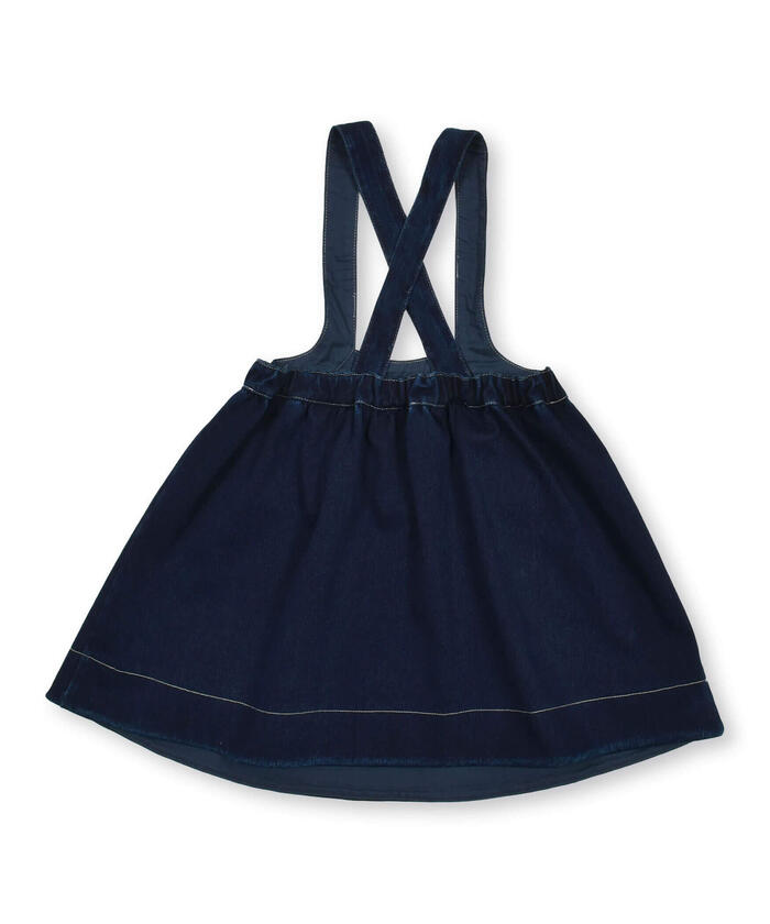 ノイユ エーム ベベ Noeil aime BeBe ニットデニムジャンパースカート