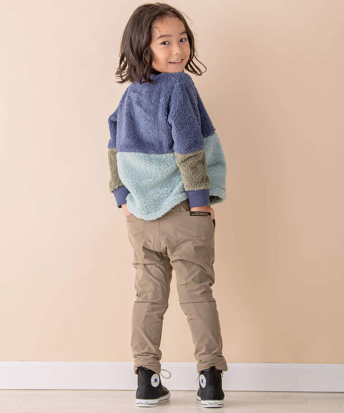ノイユ エーム ベベ Noeil aime BeBe ストレッチリップストップガゼットクロッチパンツ