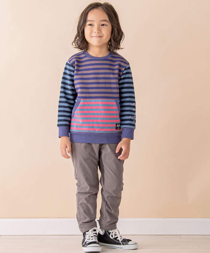 ノイユ エーム ベベ Noeil aime BeBe ストレッチリップストップガゼットクロッチパンツ